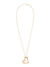 YELLOW GOLD AND DIAMOND HEART PENDANT/NECKLACE