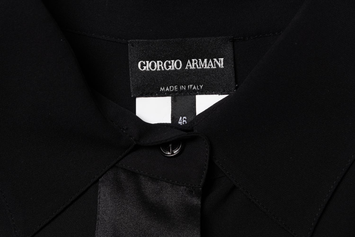 Seven Designer Silk Tops: Six Giorgio Amani, One The Row