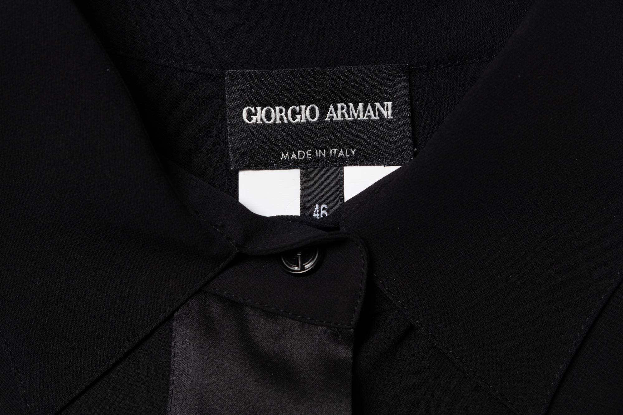 Seven Designer Silk Tops: Six Giorgio Amani, One The Row