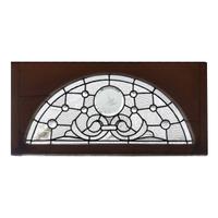 A Leaded Glass Window 24" W x 2" D x 15.5" H — United States, 19th Century