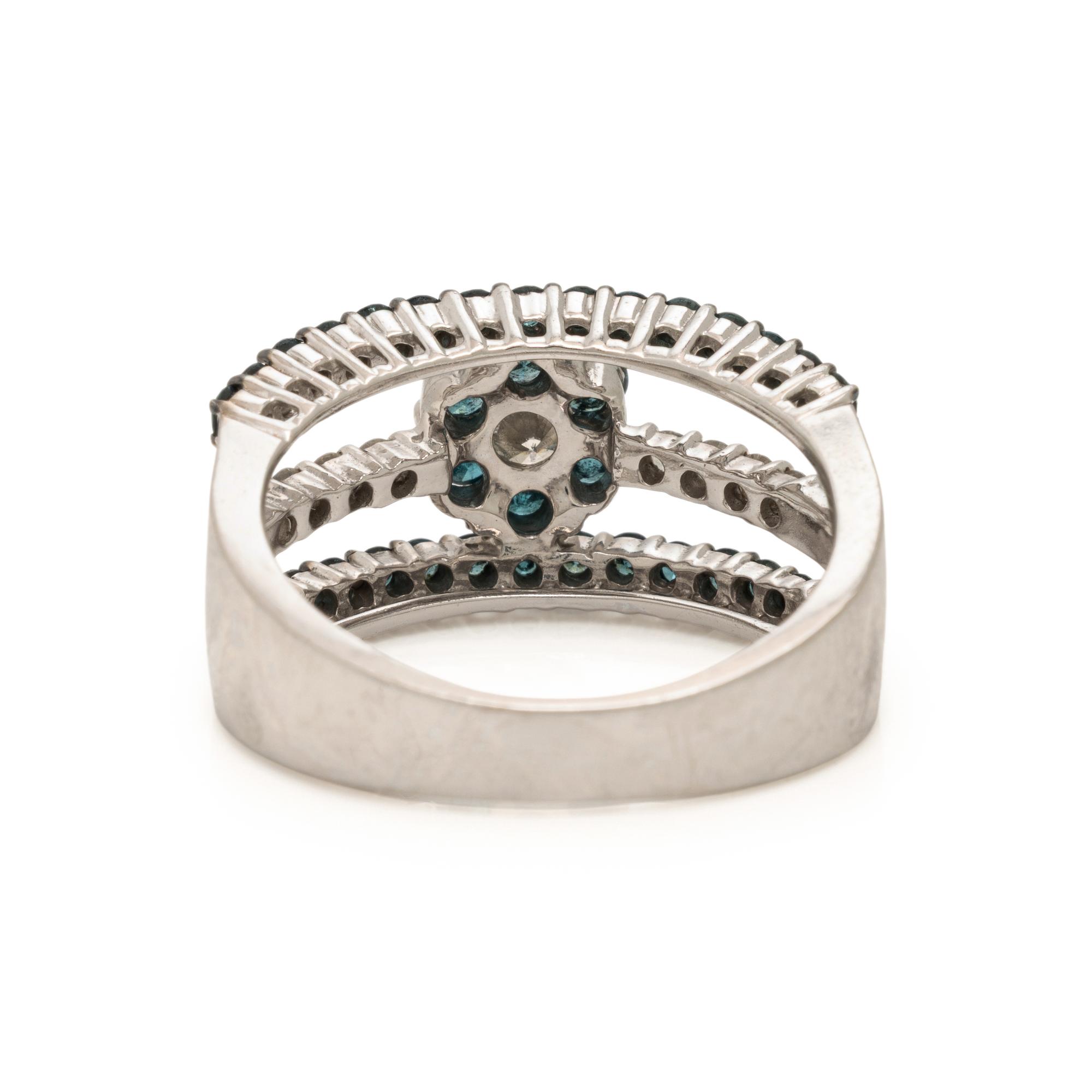 Two Treated Blue Diamond Rings