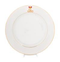 A Nicholas II Imperial Porcelain Factory Dinner Plate from the 'Petergof Farm Palace' Service