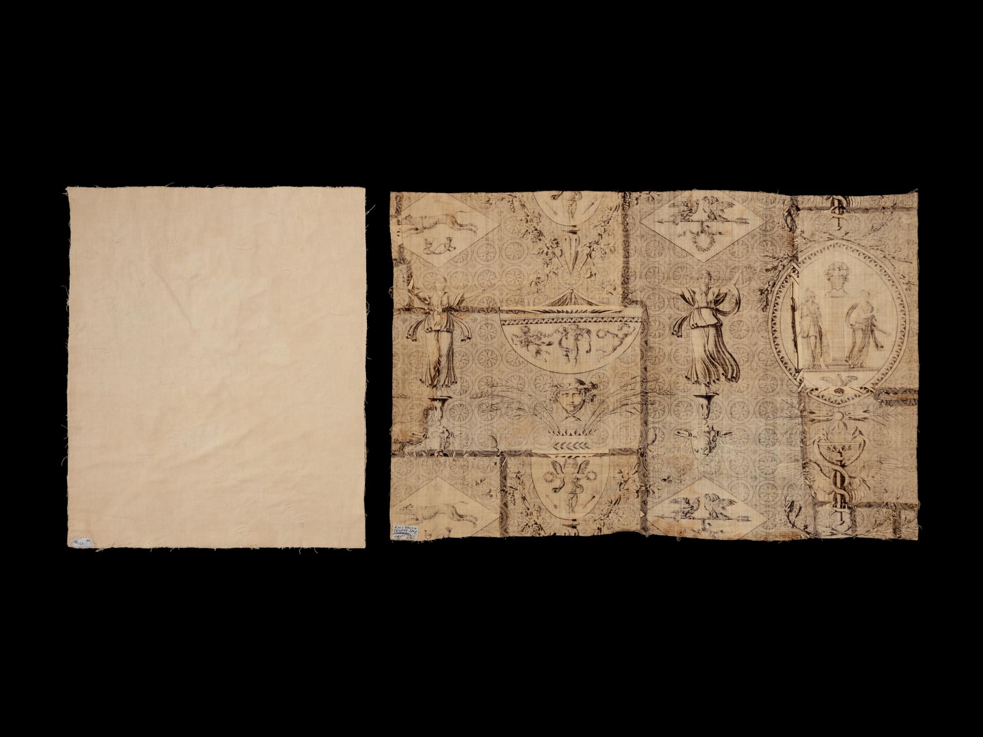 Two Fragments of Printed Textiles, 18th-19th Century