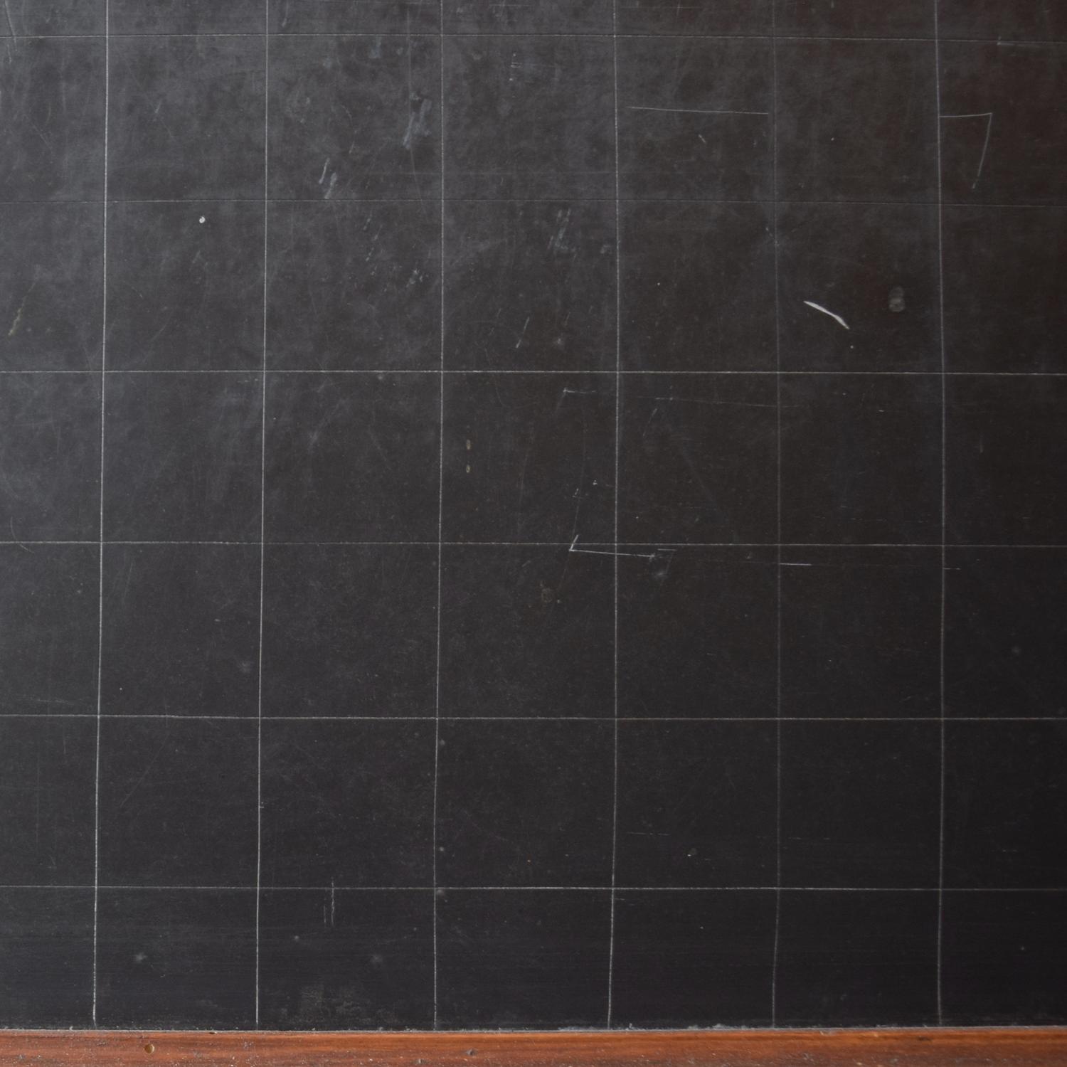 A Wood and Slate Chalkboard 35" W x 1" D x 28.5" H — Germany, Circa 1900