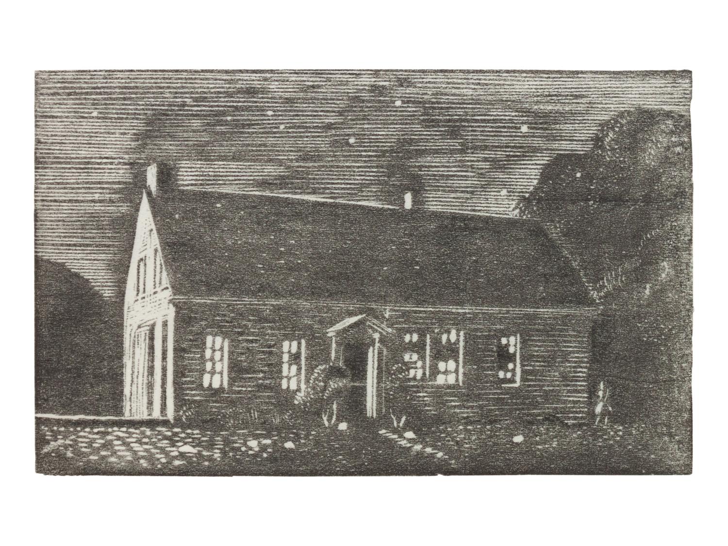 Gronlandske Luftpost (Greenland Postage Stamp) (together with two unsigned woodcuts by the artist)
