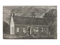 Gronlandske Luftpost (Greenland Postage Stamp) (together with two unsigned woodcuts by the artist)