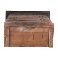 A Chippendale Carved Walnut or Cherrywood Painted Trifid Foot Chest on Stand