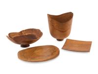 Collection of Four Vessels and Trays