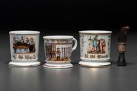 Three Craftsman's Porcelain Occupational Shaving Mugs