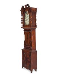 An English Mahogany Tall Case Clock