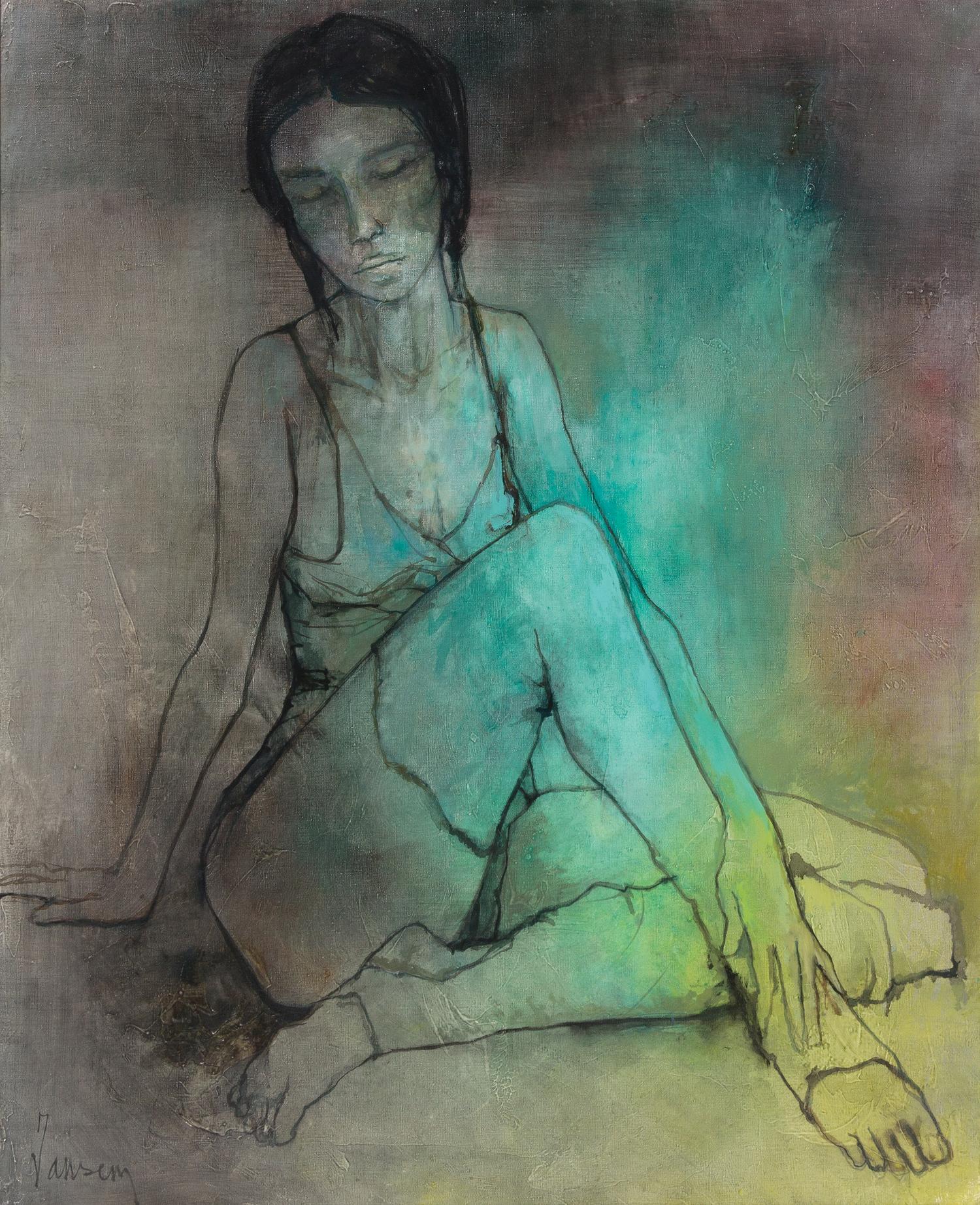 Jean Jansem, (French, 1920-2013), Seated Lady