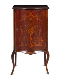 An English Mahogany and Marquetry Music Cabinet