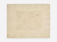 Pablo Picasso (Spanish, 1881-1973) Le Repos du Sculpteur devant un Centaure et une Femme, from La Suite Vollard