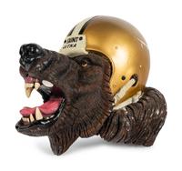 A Carved “Saint Ditka” Bear Head Decorative Piece Formerly Displayed at Mike Ditka's Restaurant
