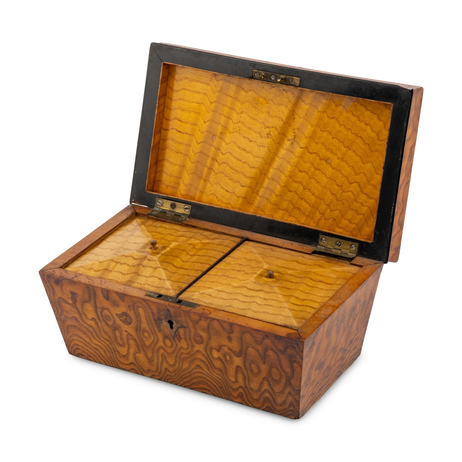 An English Satinwood Tea Caddy