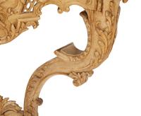 A Pair of Régence Carved Beechwood Marble-Top Console Tables
