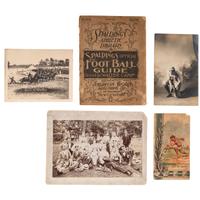 [EARLY PHOTOGRAPHY] -- [SPORTS]. A group of 6 items, incl. photographs.