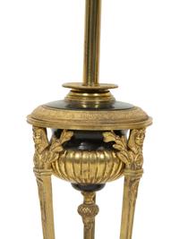 A Pair of French Gilt Bronze and Marble Cassolettes Mounted as Lamps