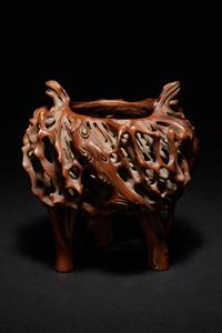 A Boxwood Root Form Incense Burner