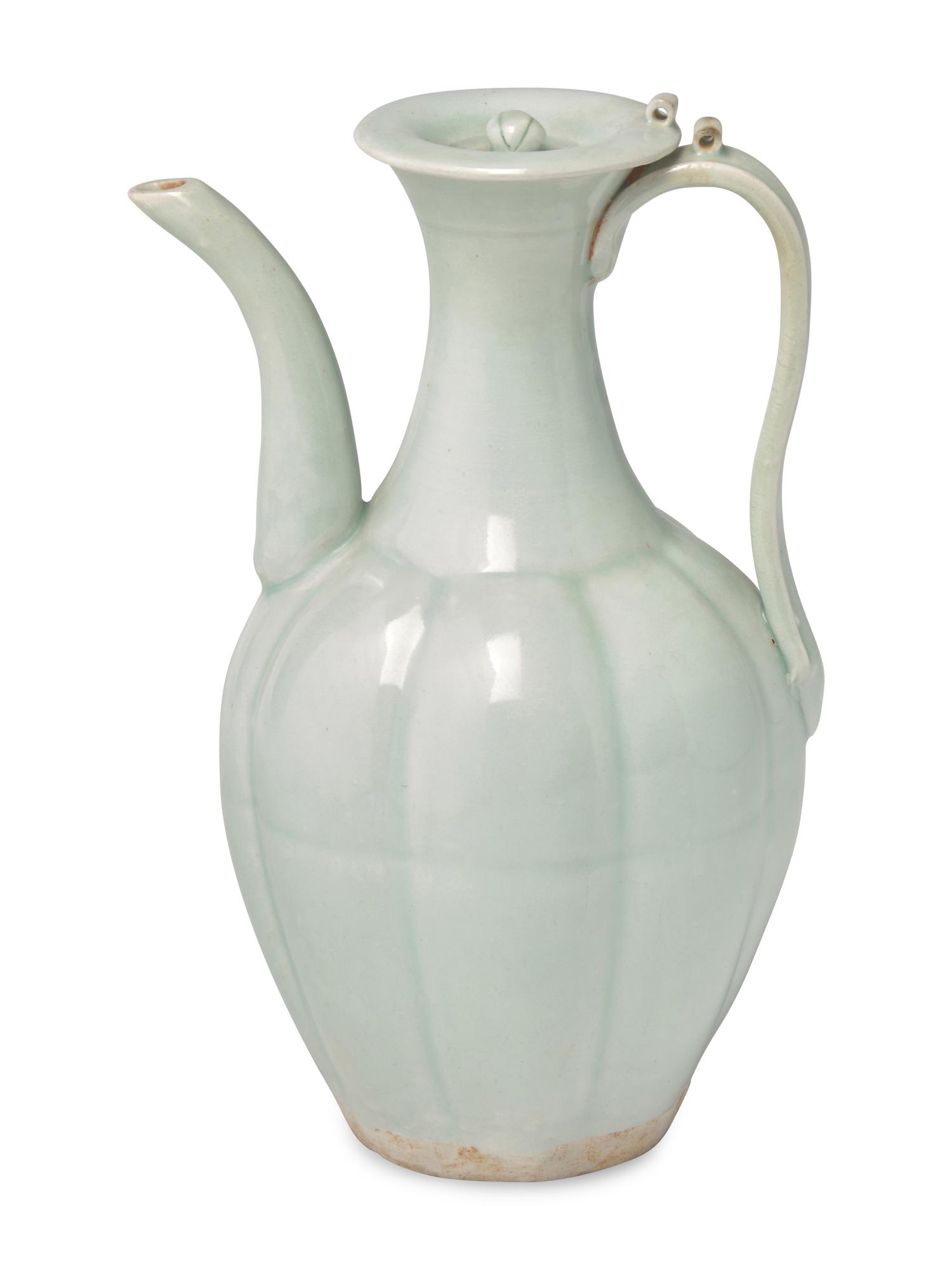A Chinese Qingbai Style Ewer and Cover