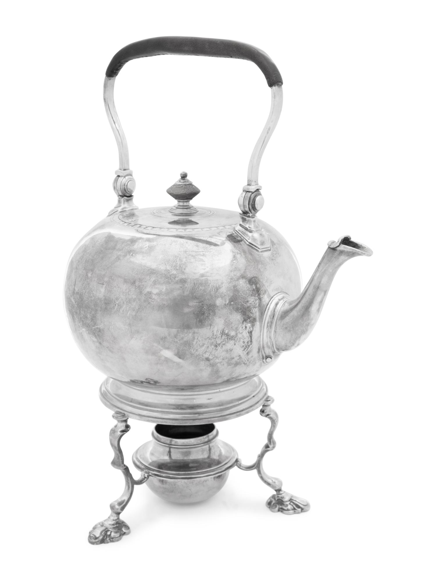An 18th Century English Silver Tea Kettle