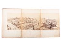 [WESTERN AMERICANA]. MUYBRIDGE, Eadweard (1830-1904), photographer. Panorama of San Francisco from California St. Hill . 1877. 11-panel albumen photograph panorama.