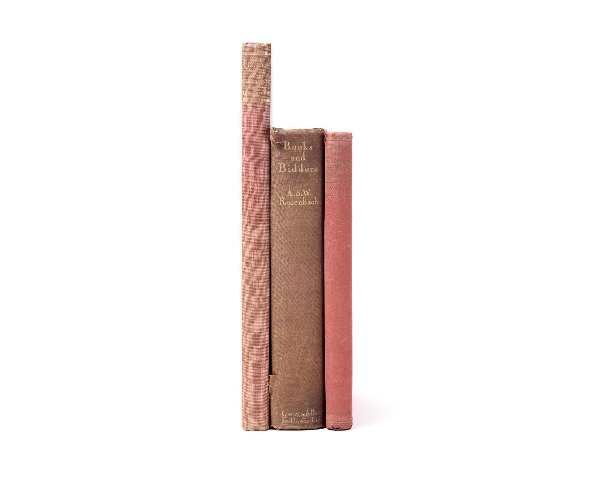 [Books on Books] Group of 3 Works from the Library of Book Collector Ernest P. Goldschmidt