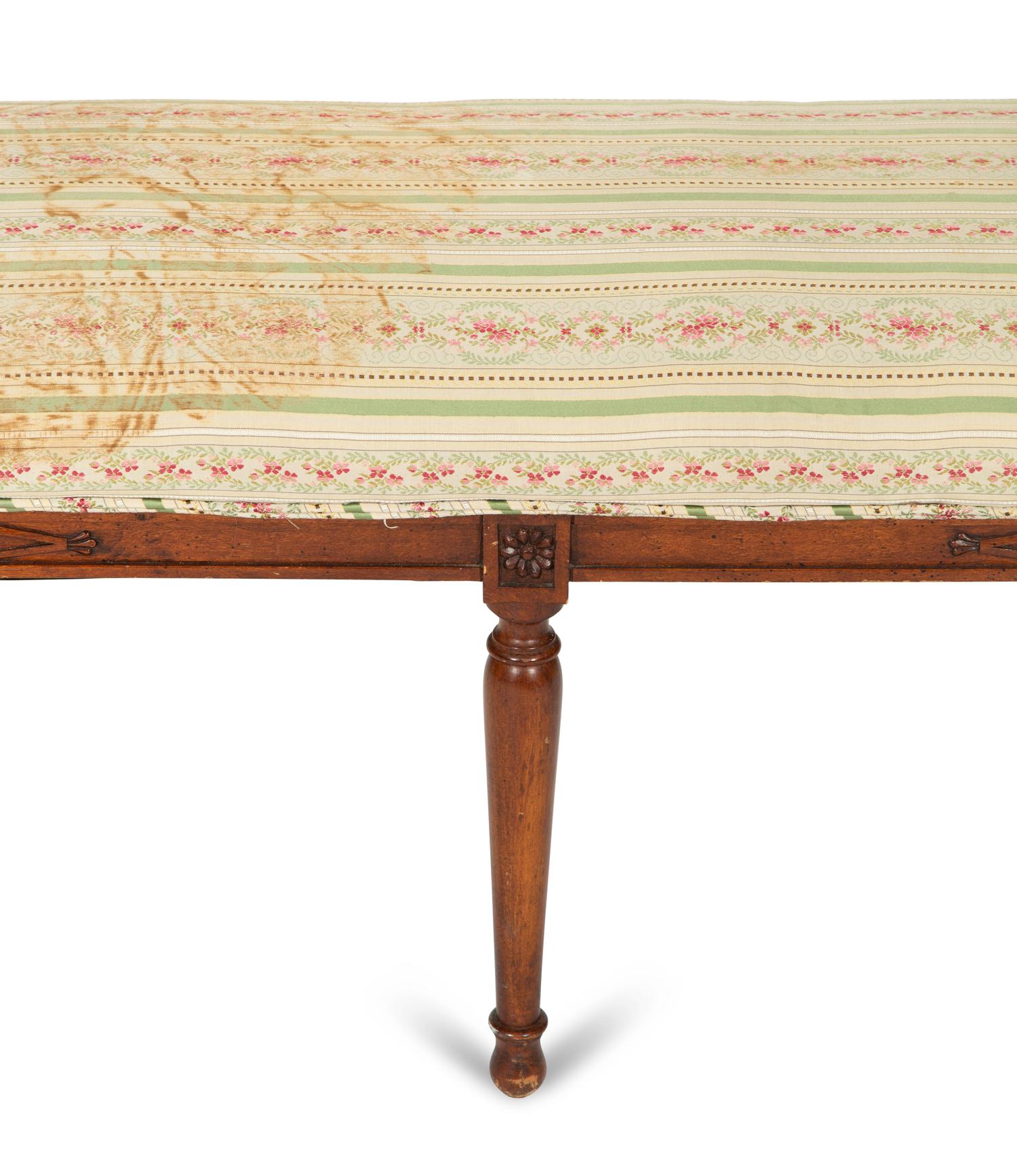 A Empire Style Carved Beechwood Window Bench