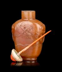 Two Chinese Agate Snuff Bottles