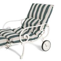 A Pair of White-Painted Metal Outdoor Chaise Longues