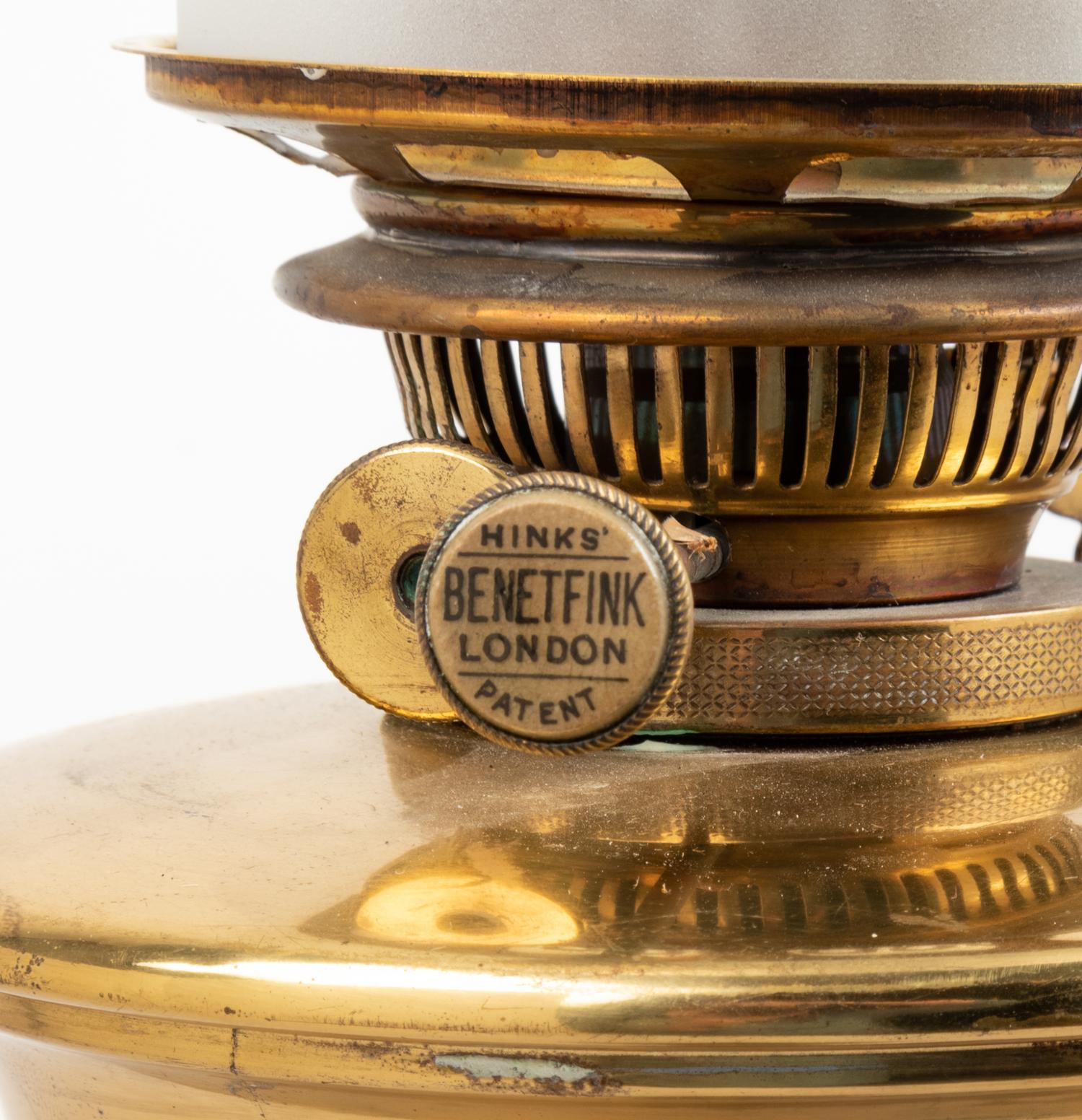 A Neoclassical Brass Oil Lamp