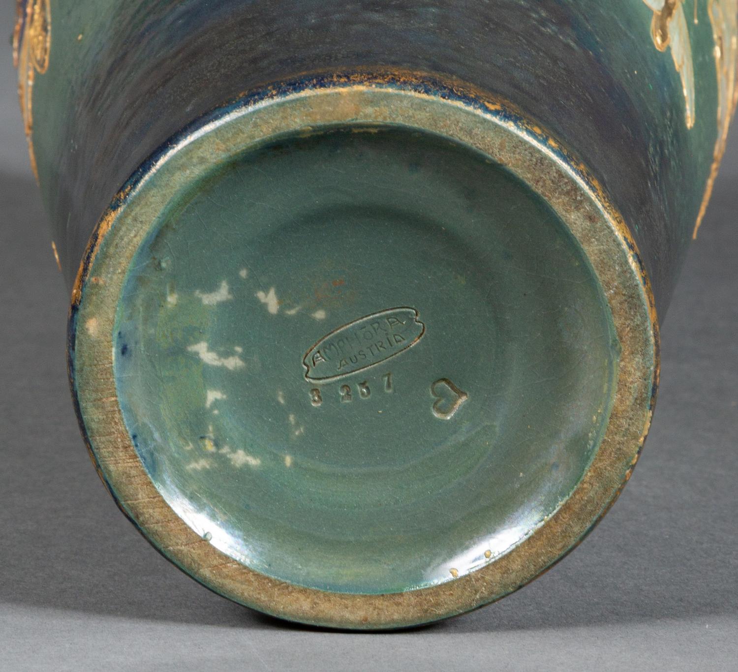 Amphora Grès-Bijou Vase with Moths and Spiderwebs