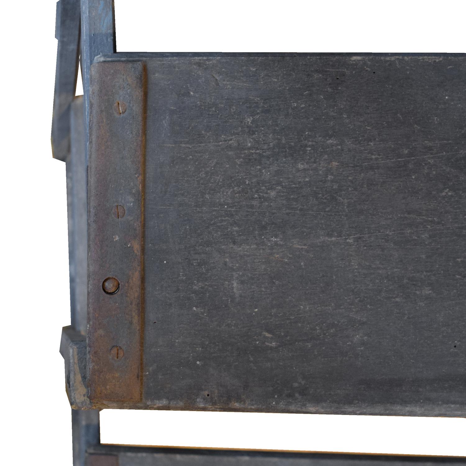 A Wood and Metal Tiered Stand 130" W x 33" D x 40" H — France, Early 20th Century