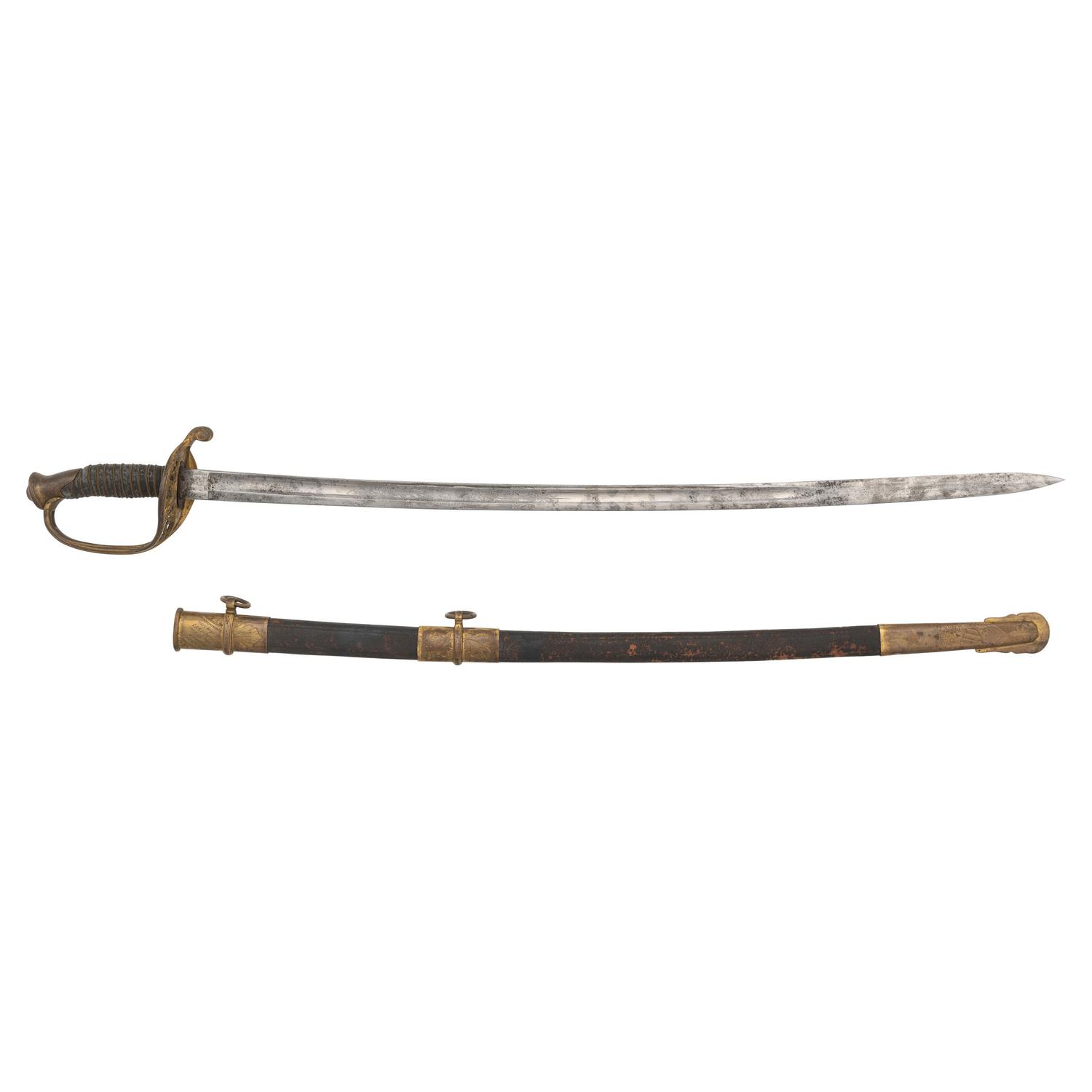 Imported Foot Officer's Sword Presented to Maj. (Col.) James A. Lane - 102nd New York Infantry - WIA at Gettysburg.