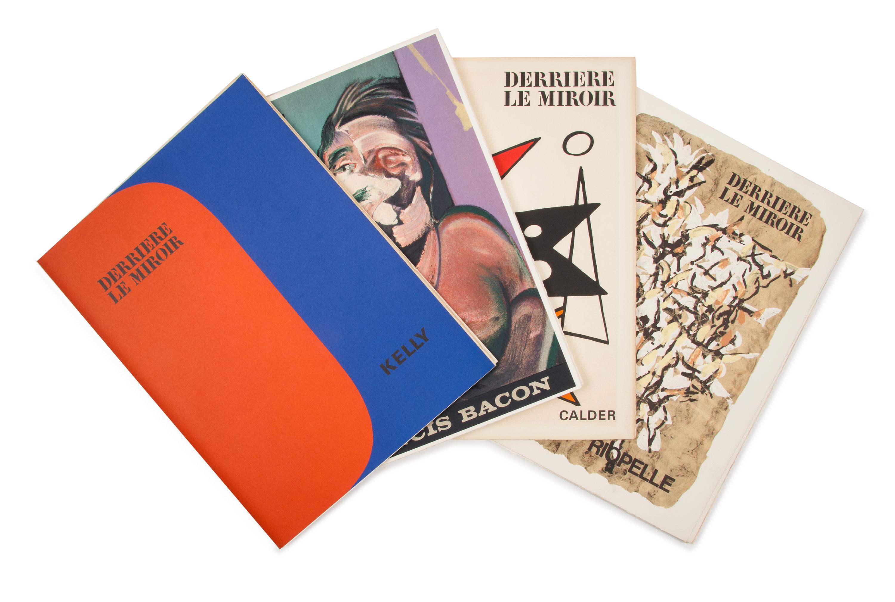 [DERRIÈRE LE MIROIR]. Four deluxe limited edition issues of Derrière le Miroir, comprising: Kelly, Bacon, Calder, and Riopelle.