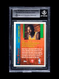 A 1996-97 Topps Draft Redemption Kobe Bryant Rookie Basketball Card No. DP13 (BGS 9 MINT)
