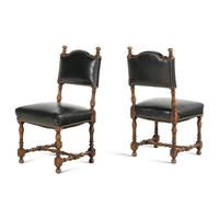 A Pair of Jacobean Style Side Chairs
