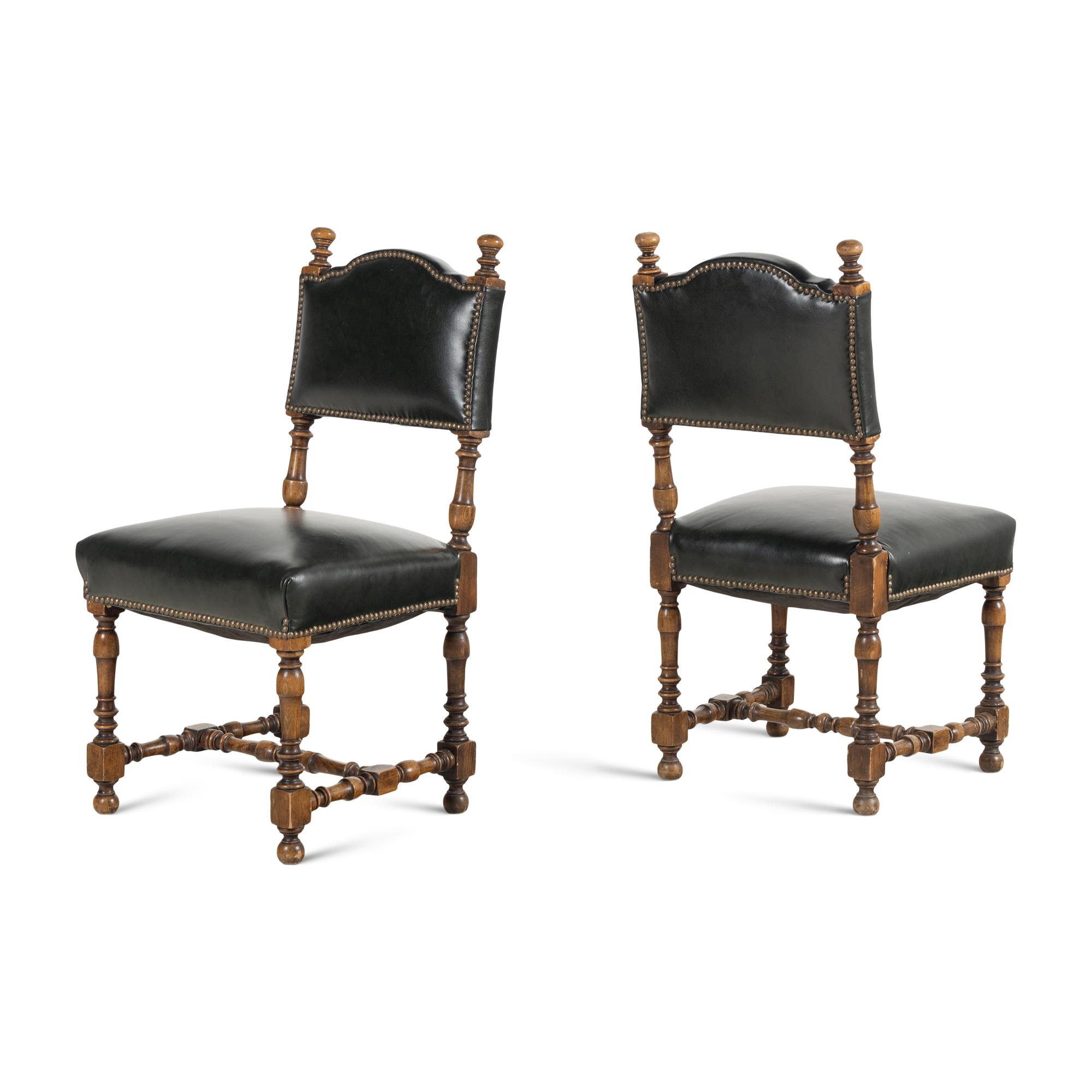 A Pair of Jacobean Style Side Chairs