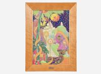A Contemporary Wedgwood Fairyland Lustre Plaque, UK, 1970s