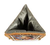 Triangular Beaded Trinket Box, Chief Joseph