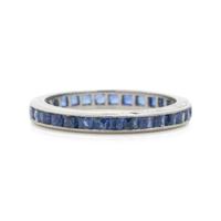 PLATINUM AND SAPPHIRE ETERNITY BAND