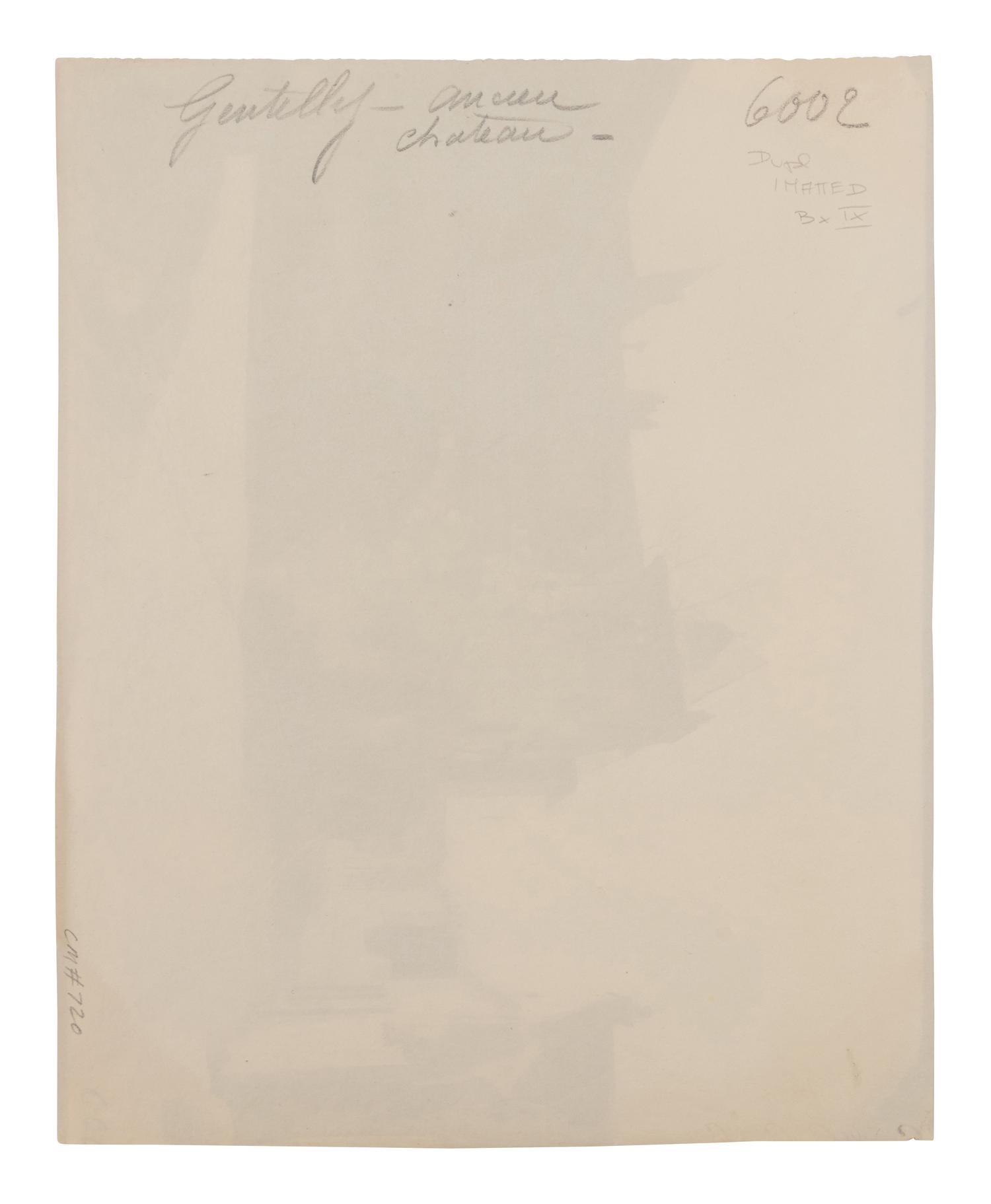 A pair of photographs ( 5e arrondissement, 1899 (rue Saint-Médard) , 1899-1900; Gentilly – ancien château , 1901)