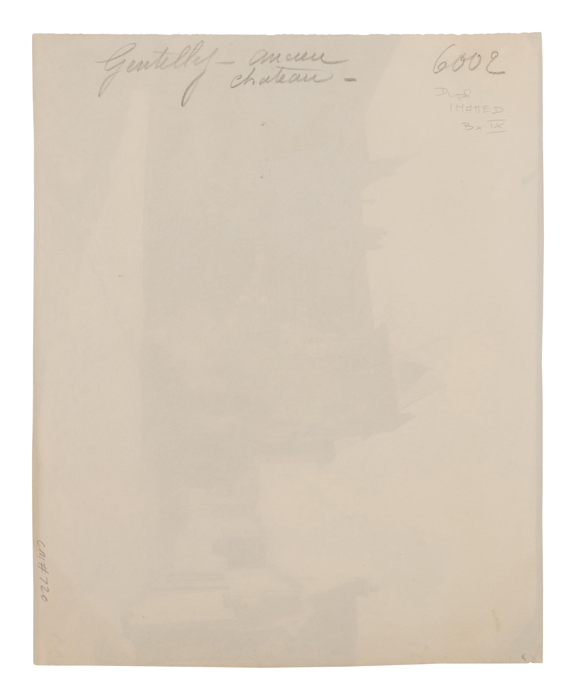 A pair of photographs ( 5e arrondissement, 1899 (rue Saint-Médard) , 1899-1900; Gentilly – ancien château , 1901)