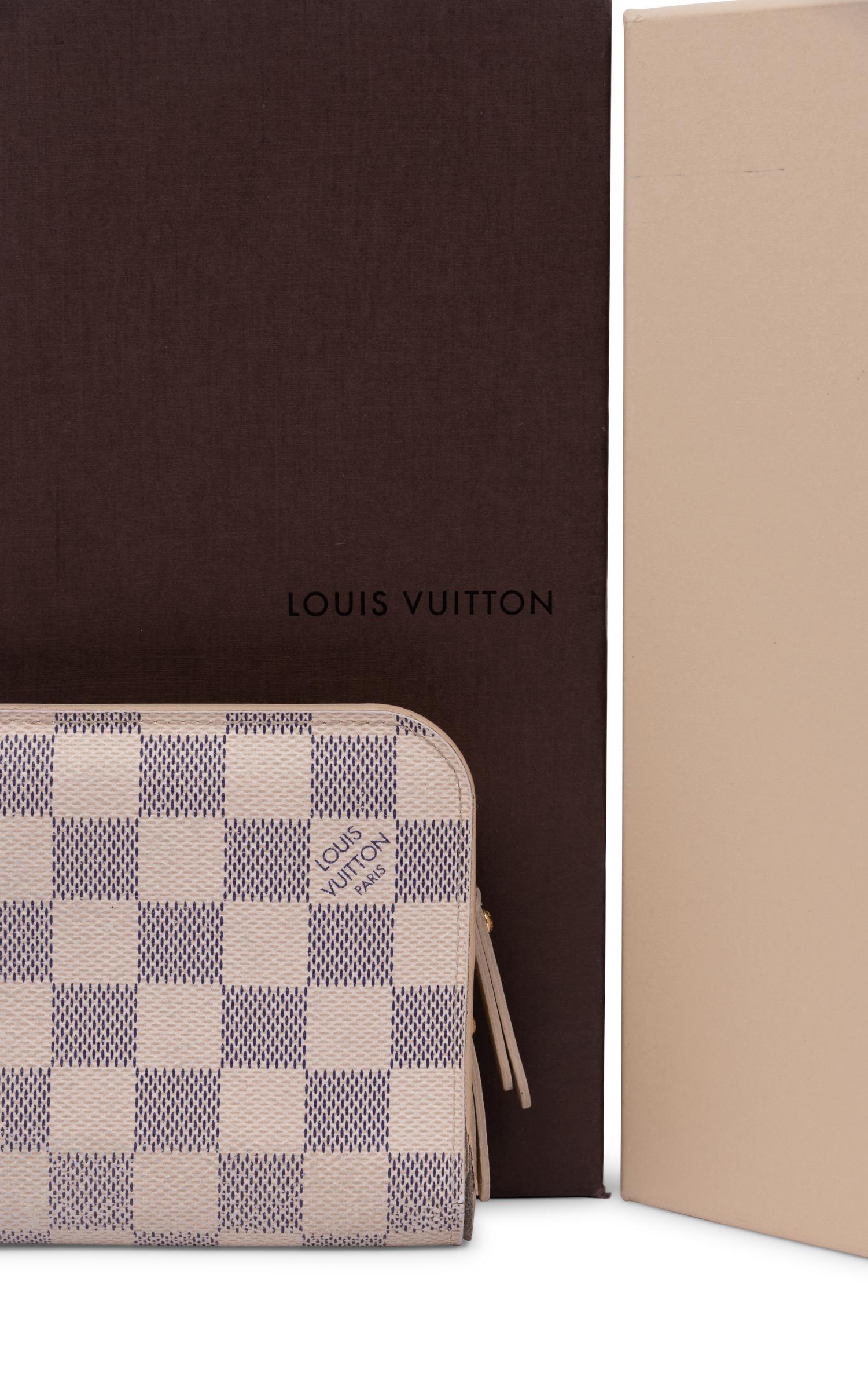 Two Louis Vuitton Damier Azur Items: One Handbag and One Wallet, 2012