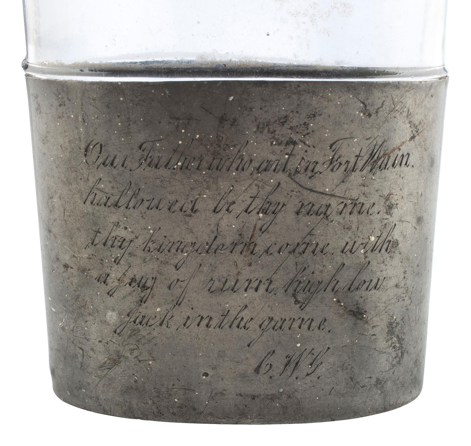 [CIVIL WAR]. A pair of flasks, incl. a W.T. Fry & Co. Civil War officer's flask, ca 1863.