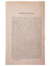 [INDIAN AFFAIRS] -- [COLYER, Vincent (1824-1888)]. Late nineteenth-century print ephemera advocating for the welfare of Native Americans, comprising: