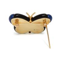 HARDSTONE AND DIAMOND BUTTERFLY BROOCH