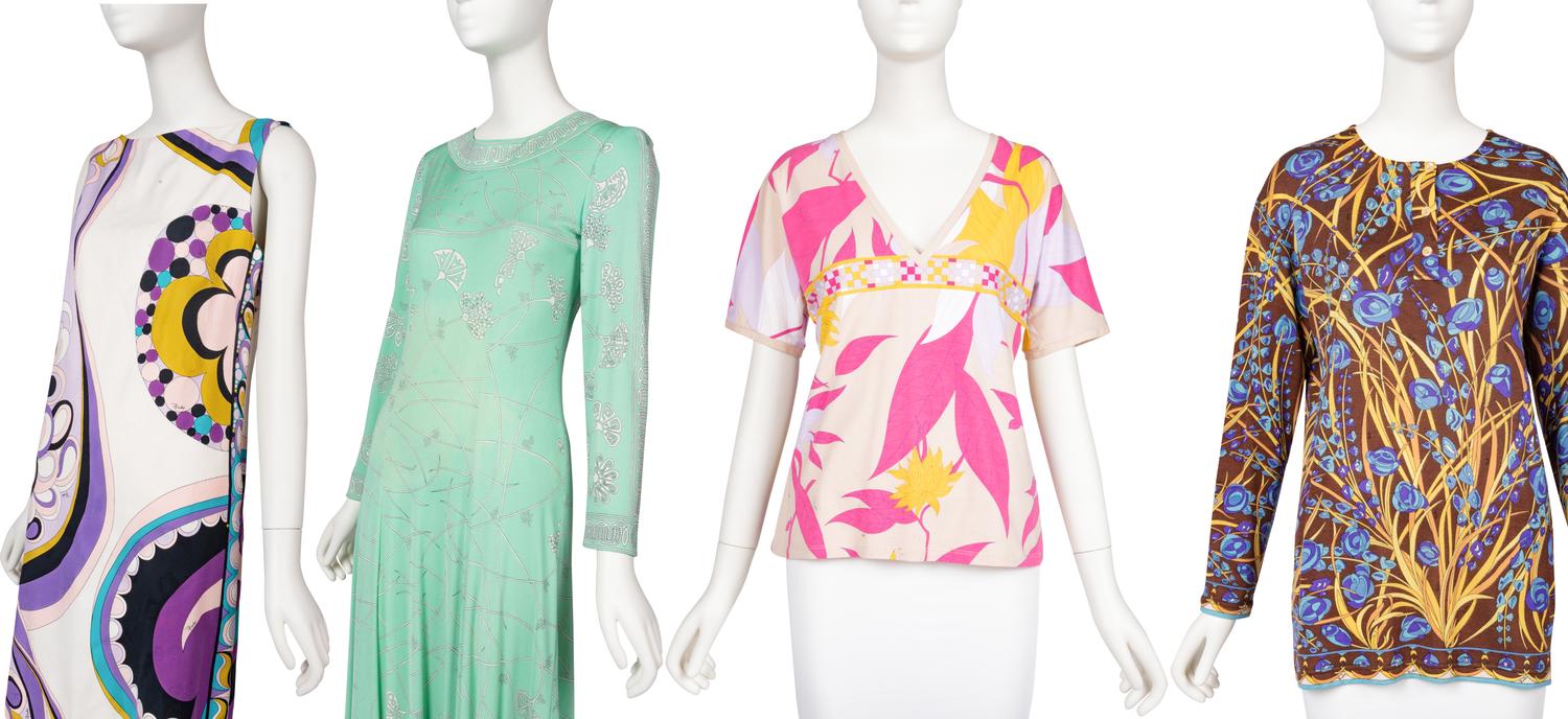 Five Pucci Items: Two Tops, Two Dresses, One Pant, 1970-2000s