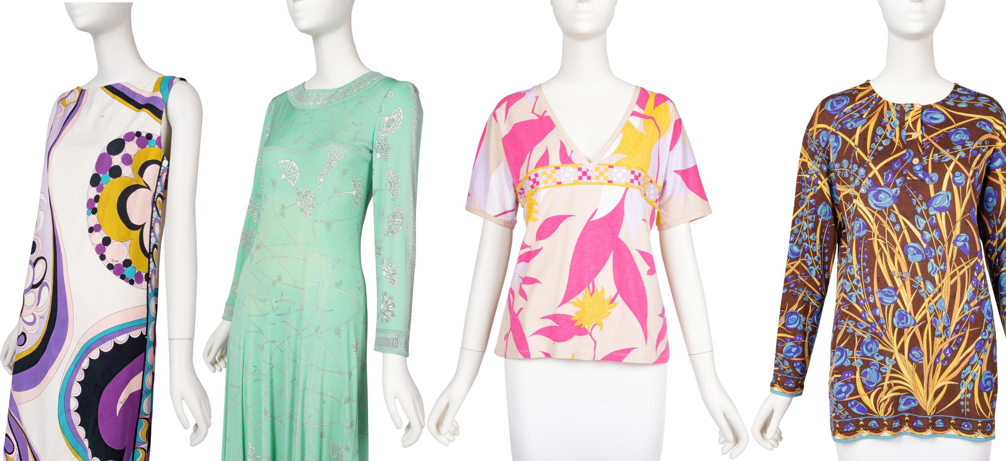 Five Pucci Items: Two Tops, Two Dresses, One Pant, 1970-2000s