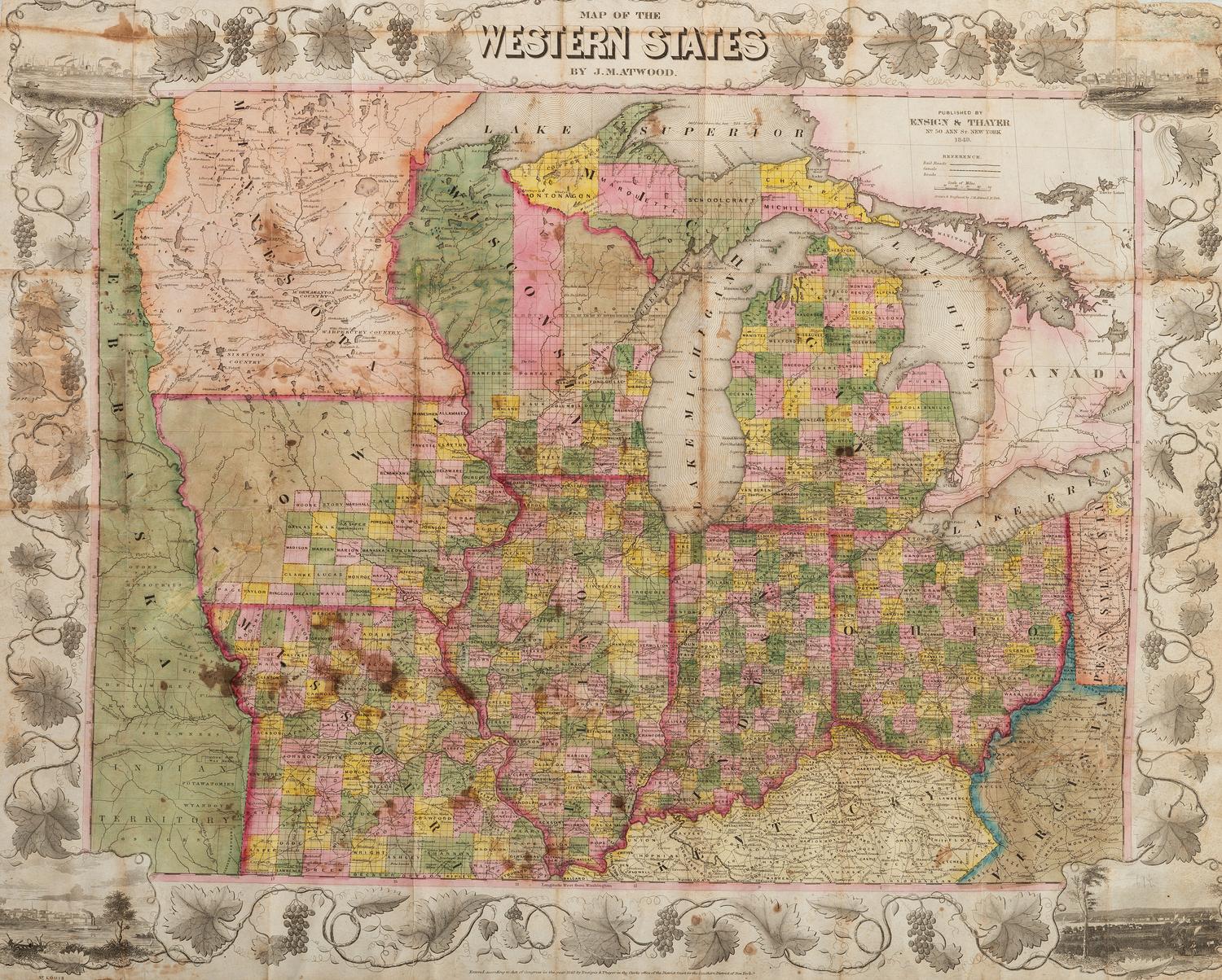 [MAPS]. ATWOOD, J.M. Map of the Western States.